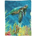 thumbnail image 3 of Sea Turtle Blanket Gifts for Kids Adults Soft Warm Lightweight Cozy Cute Beach Ocean Turtles Throw Blankets for Bed Living Room Sofa Couch Birthday Decor 40x50in, 3 of 6