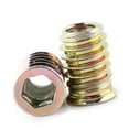 thumbnail image 4 of M Buder Tuercas De Inserción Para Madera Acero Al Carbono Cabeza Hexagonal Fijación Muebles Carpintería Conector Roscado Resistente Al Óxido Talla M8*20mm Paquete 20 Piezas, 4 of 9