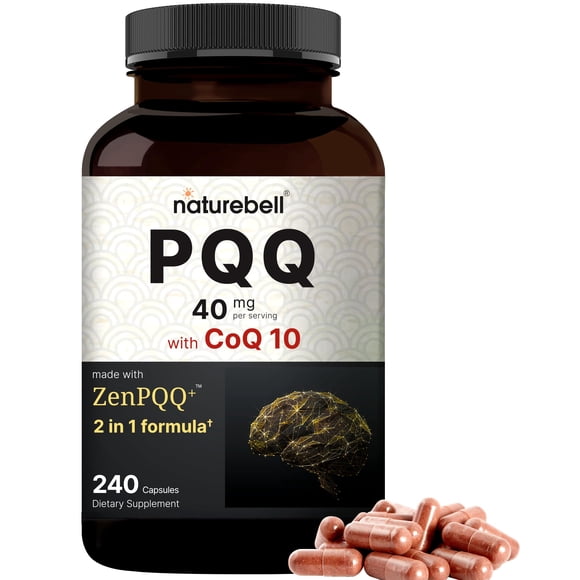 Suplemento NatureBell PQQ 40 mg con CoQ10 240 cápsulas