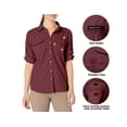 thumbnail image 2 of Little Donkey Andy Women's UPF 50+ UV Protection Shirt, Long Sleeve Fishing Shirt, Breathable and Fast Dry B.Dark Red L, 2 of 7
