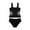 Black, variant on MNCEKFOD Girls Tankini Swimsuit 2Pcs Adjustable Straps Out Bathing Suit Hollowed Out Tankini Suit Beach Vcation Swimwear Black 9-10 Y
