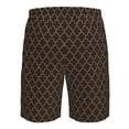 thumbnail image 6 of Naloa Brown Moroccan Trellis Men's Beach Shorts, Surfing shorts, Swim trunks, Quick Dry Swim Trunks for Surfing Beach Fun - Small, 6 of 9