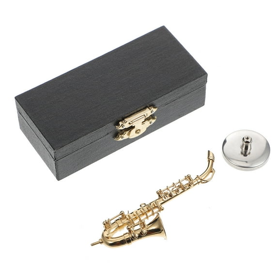 EXHUMKY Desktop Saxophone Ornament Golden 1 Set
