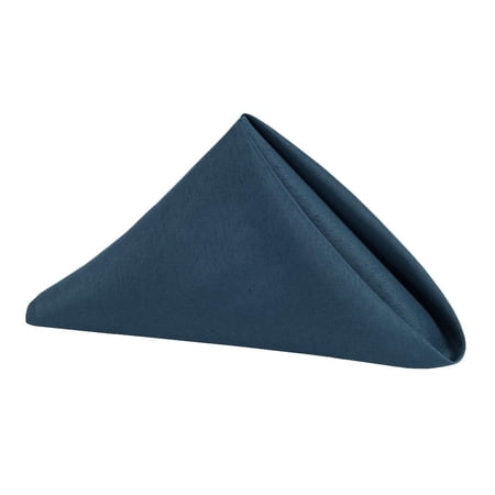 10 Pcs, Polyester Napkin 20"X20" - Navy Blue For Wedding Receptions, Baby Showers, Quinceaneras, Rehearsal Dinners, Birthday Parties, Catering
