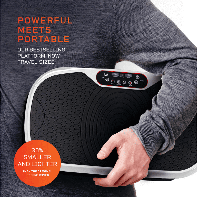 LifePro Waver Mini Vibration Plate Exercise Band Workout Machine White