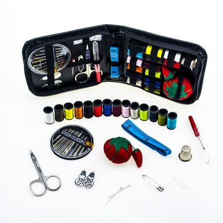 Allovit Sewing Kit, Portable Sewing Supplies for DIY, Beginners, Adult, Kids, Summer Campers, Travel and Home, filled with sewing needles, scissors, thimble, thread etc