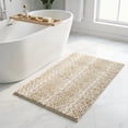 thumbnail image 5 of Unique Bargains Ultra Soft Non Slip Machine Washable Chenille Bath Mat Khaki 24" x 16", 5 of 7