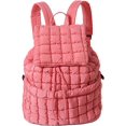 thumbnail image 1 of LHSHID Quilted Backpack for Women Lightweight Puffer Drawstring Padding Hiker Back Pack Travel Backpack College Gym Bag, 1 of 7