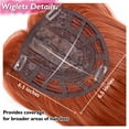 thumbnail image 3 of Short Hair Topper 12 Inch Layered Hair Toppers with Curtain Bangs for Women with Thinning Hair or Hair Loss Synthetic Wiglets Hair Pieces for Women(Ash Light Brown with Highlights), 3 of 6