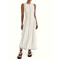 thumbnail image 2 of Women's Summer Sleeveless Extra Contrast Stitch Ribbed Knit Long Dresses, 2 of 6