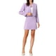 thumbnail image 2 of Conjunto de Blazer de Tweed INSPIRE CHIC para Mujeres, Elegante, 2 Piezas, Blazer y Falda, Color Púrpura, 2 of 6