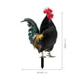 Poultry Decoration Yard Insert Rooster Acrylic Sticker Yard Art Happy