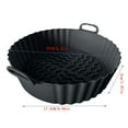 thumbnail image 3 of 1 Pack Air Fryer Silicone Liners Basket Round, Apply to 1-3.5 QT Airfryer, Air Fryer Silicone Pot Bowl, Reusable Baking Tray Cooking Oven Accessories, 3 of 7