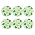 thumbnail image 2 of Fuzoiu Avocado Print Leather Coasters Set,Drink Coasters Set of 6,for Tabletop Protection, Durable PVC Coasters,Home Décor and Housewarming Gift,Round Shape, 2 of 7