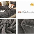 thumbnail image 2 of Taibuwu Faux Fur Blanket, Soft and Fluffy Blanket, Fuzzy Cozy Plush Bubble Blanket for Couch, Sofa and Bed, Thick and Warm Blanket, 50x63 inches, 2 of 8