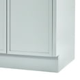 thumbnail image 5 of Ariel Kelly 73 Inch Double Oval Sink Bathroom Vanity With Pure White Quartz Countertop 1.5 Inch Edge In Grey, 5 of 12