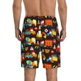 thumbnail image 3 of Naloa Construction Truck Men's Short Pajama Pants, Lounge Comfort Shorts with Elasticized Waistband and Side Pockets - Medium, 3 of 9