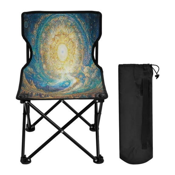 BZSMCE Camping Chairs Modern Celestial Radiance Pattern Folding chair