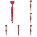10-Pack Cute Heart-Top Retractable Ballpoint Pens - Vibrant Color Variety | Lightweight Plastic, Smooth Grip | Ideal for Gifts, Classroom Rewards & Desk Decor