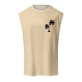 thumbnail image 1 of Summer Fashion Men's Vest Coconut Pattern Shoulder Design Minimalist Style Sleeveless Top, 1 of 6