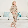 thumbnail image 6 of BZSMCE Unisex Fluffy Pajama Set Monkey Heart Playful Dance Printed, 6 of 8