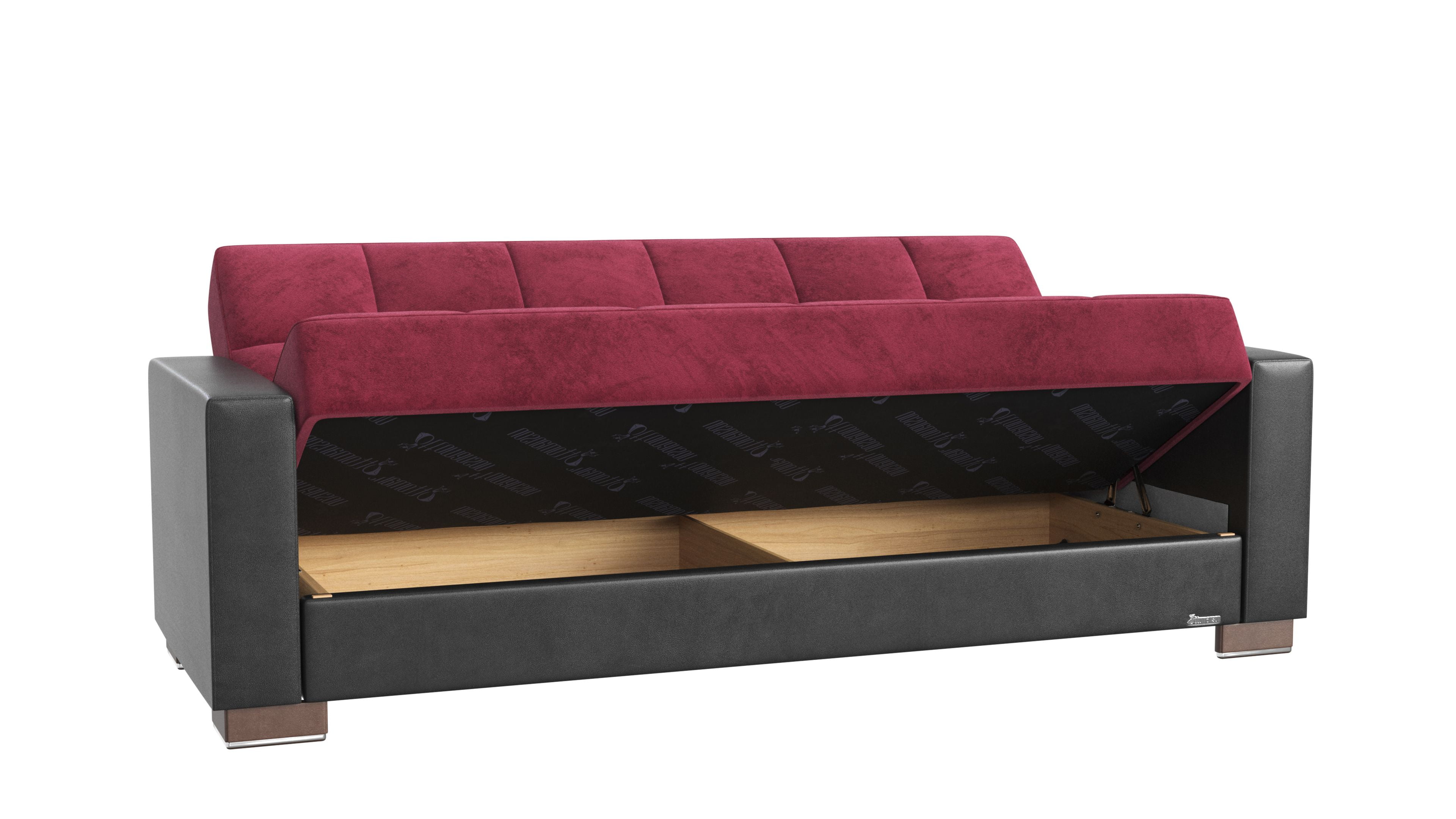 HomCom Click Clack Couch Convertible Sleeper Sofa Bed Futon Linen