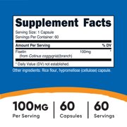 Nutricost Fisetin Capsules (60 Capsules / 100 mg Fisetin Per Serving) | Natural Polyphenol Antioxidant - Non-GMO, Gluten Free, and Vegan Friendly Supplement