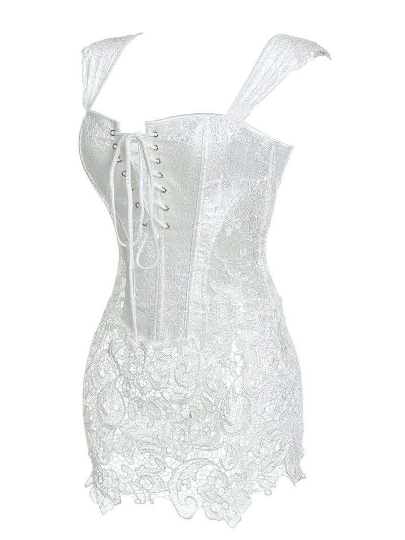 theredthread S burlesque corset ホワイト Amazon.com: Gothic