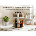 thumbnail image 2 of 2 Tier Lazy Susan Turntable Organizer 10'' Rotating Spice Rack Organization for Cabinet, Kitchen, Pantry, Countertop, Bathroom, Vanity,Rotatable Medicine Cabinet Organizer, Clear, 2 of 6