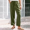 thumbnail image 7 of BLVB Linen Pants Women Summer Casual Loose Wide Leg Beach Lounge Pants Drawstring Waist Vacation Outfits with Pockets, 7 of 7