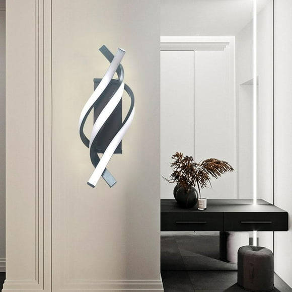 Wall Sconce LED Unique Stairs Room Sconce Lighting Aluminum Modern LED Wall Lamp Black white light