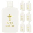 thumbnail image 3 of FELTECHELECTR 6 botellas de agua bendita blancas con adornos dorados de plástico para Pascua., 3 of 7