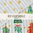 thumbnail image 4 of Christmas Quilt Set - Lightweight, Soft, Seasonal - 3-Piece Reversible Holiday Bedding Set (King / California King, Twinkling Ornaments), 4 of 6