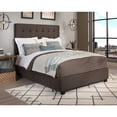 thumbnail image 4 of Manhattan Fabric Upholstered "Steel-Core" Platform King Bed/4-Drawers Gray, 4 of 5