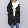 thumbnail image 3 of Niaviben Long Hoodies for Women Zip Up Oversized Hoodies Lightweight Sweatshirts for Women Sweatshirts Womens Coat Zip Up Sweatshirt Womans Hoodies Black 3XL, 3 of 7