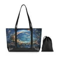 thumbnail image 7 of FORMRS Laptop Tote Bag for Women with 15.6" Computer Compartments Handbag, Crystal Moon, 7 of 7