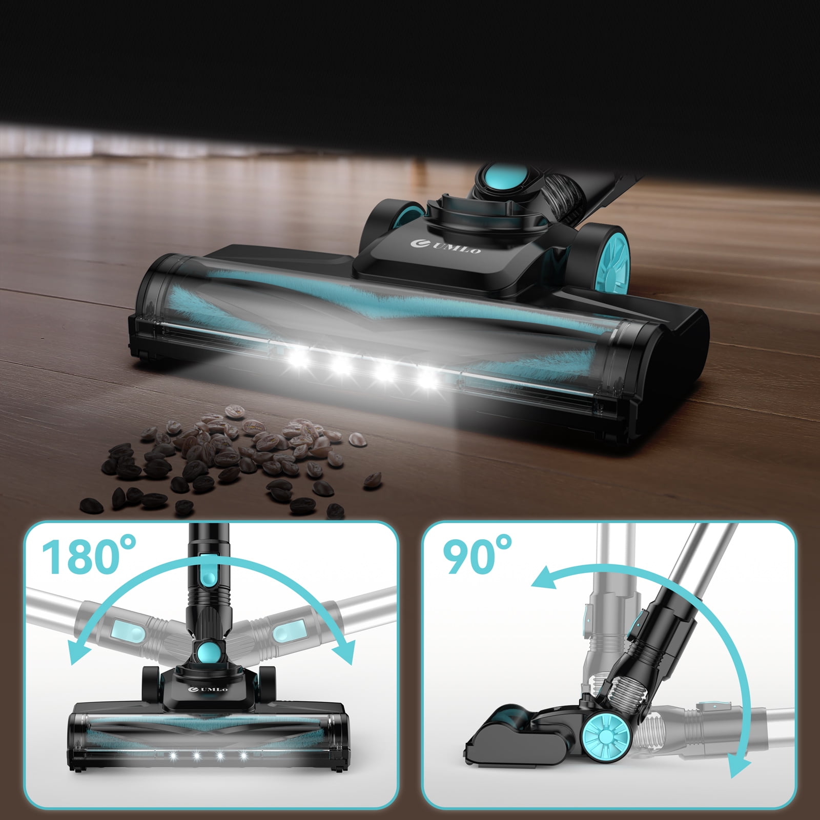 UMLo Cordless Vacuum Cleaner, 30Kpa Powerful Suction Stick Vacuum, 6 in 1 Lightweight Vacuum Cleaners for Home Hardfloor Carpet Pet Hair, N15