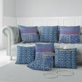 thumbnail image 3 of Bouquet Haven Throw Pillow in Blue 18x18, 3 of 5