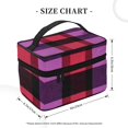 thumbnail image 2 of Handbag Travel Bag Cosmetic Bag 9×6.3×6.7in Multi-Function Bag Large Capacity For Camping Travel Family Travel Palevioletred Buffalo Plaid Check Tartan Scotland_3, 2 of 6