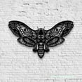 thumbnail image 2 of Craftnamesign Butterfly Skull Metal Wall Art with LED Light, Personalized Emo Goth Butterfly Sign, 2 of 5