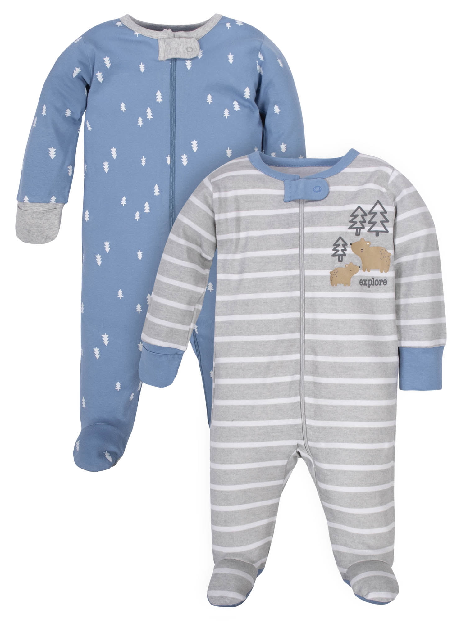 Wonder Nation Baby Boy Pajamas Zip Up 