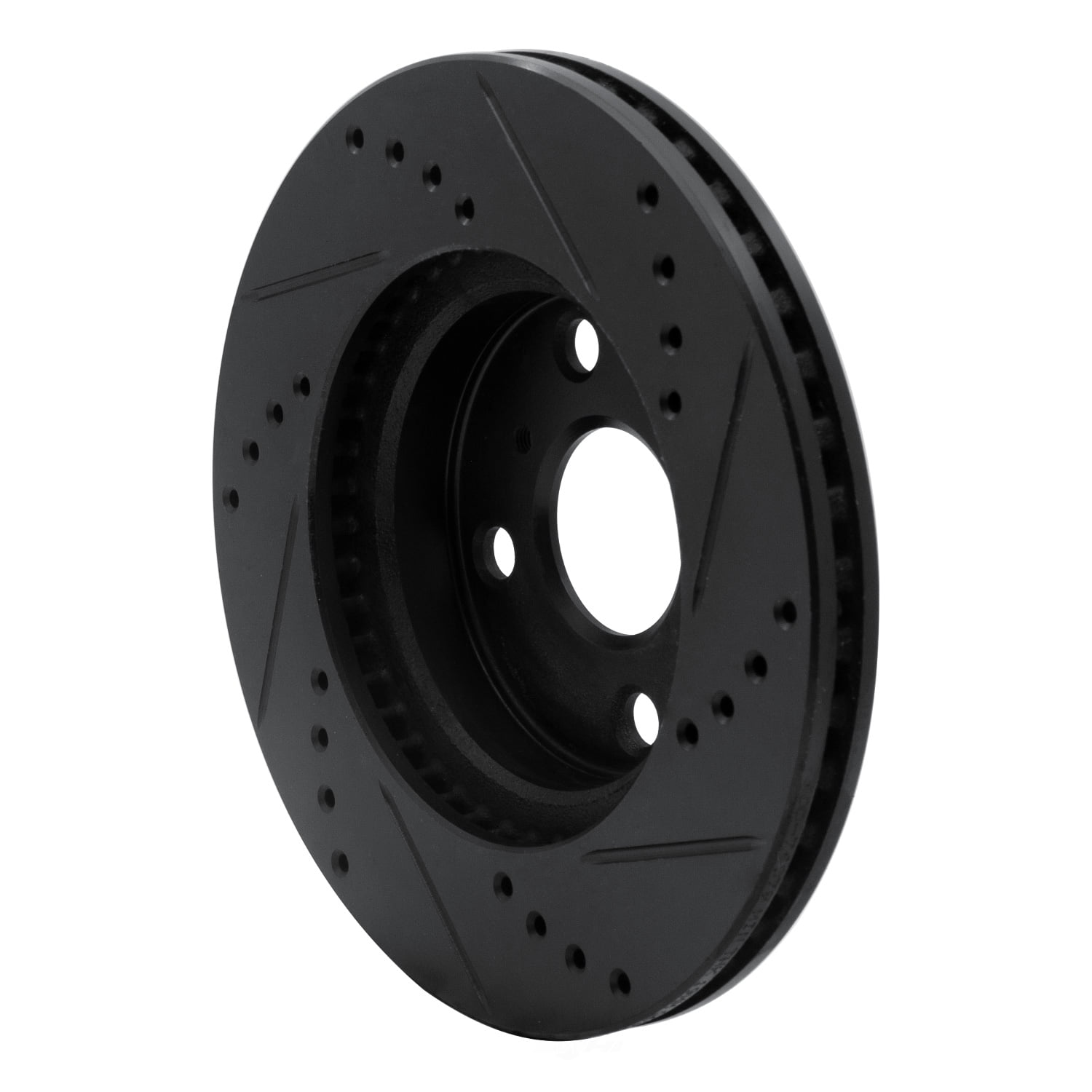 Dynamic Friction Company 633-76078L DFC Brake Rotor - Drilled And Slotted - Black