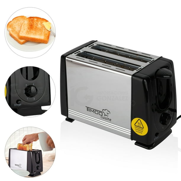 Tostador de pan Timco® 2 Rebanadas Acero Inoxidable TOST288