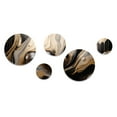 thumbnail image 2 of Designart "Marbled Euphoria Gold and Black I" Abstract Marble Metal Wall Art Set of 5 Piece, 2 of 5
