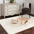 thumbnail image 3 of Beige Geometric Area Rug 4x6 FT, Non Slip Kids Room Carpet, Modern Abstract Art Botanical Washable Soft Floor Carpet Non-Shedding Throw Rug for Dorm Kitchen Study Room Home Office Bedside, 3 of 9