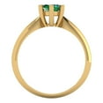 thumbnail image 4 of Solitaire Engagement Ring for Women - 1ct Simulated Emerald in 18K Yellow Gold Promise Ring, 4 of 6