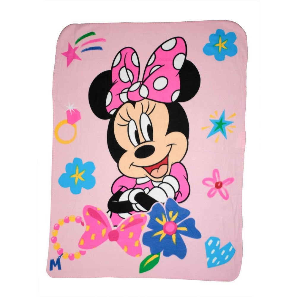 Disney Minnie Mouse Girls 45" x 60" Throw Blanket Dotty