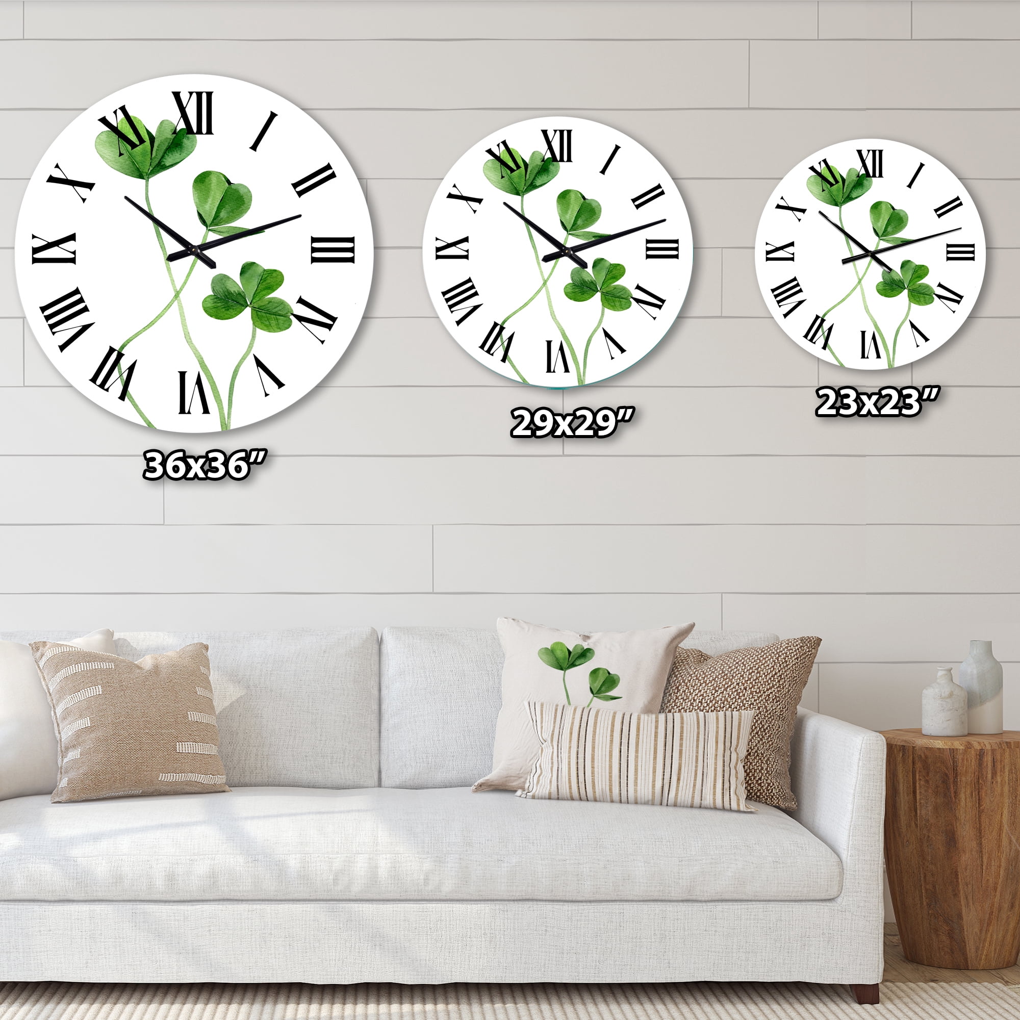 Designart 1 in Farmhouse Wall Clock