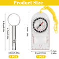 thumbnail image 2 of Acrylic Compass Scale with Silver Whistle - Compact Navigation Tool, 2 of 7