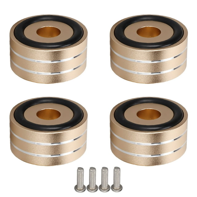 Oubit Pointes d'Isolation de Haut-Parleur 4pcs SP4010 Haut-Parleur d'Isolation de Haut-Parleur Pointes de Base Tapis Haut-Parleur Cône Pads de Base Maximisé Efficacité